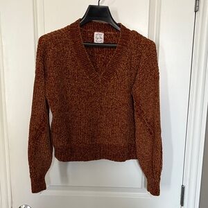 Hippie Rose Warm Brown V-Neck Sweater
